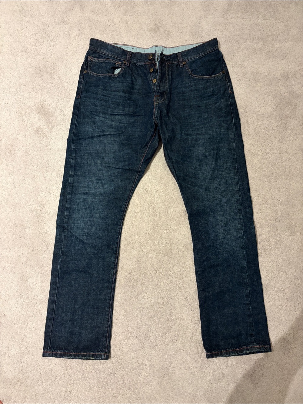 Classic Straight Men's Jeans in Dark Blue